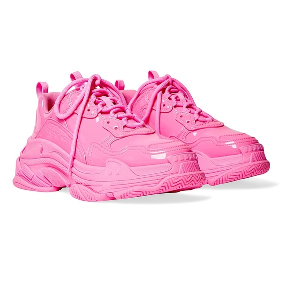 Barbie Pink BALENCIAGA Triple S - Shiny Latex Pink Rubber - Size EUR 36 / Size 6 - Picture 10 of 15